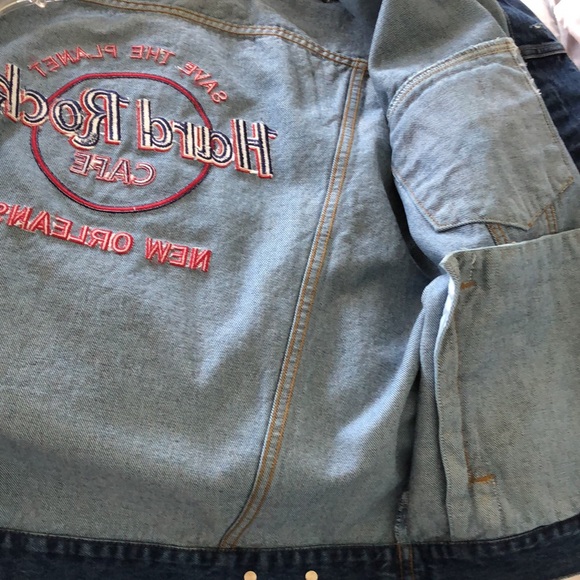 Vintage 1971 Hard Rock New Orleans Denim Jacket. Size Large. Oversized‎. NWOT - Picture 8 of 12